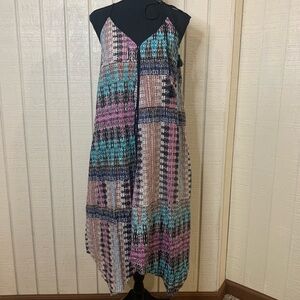 Anthropologie Akemi + Kin Riviera Asymmetrical Hem Midi Dress, size small.